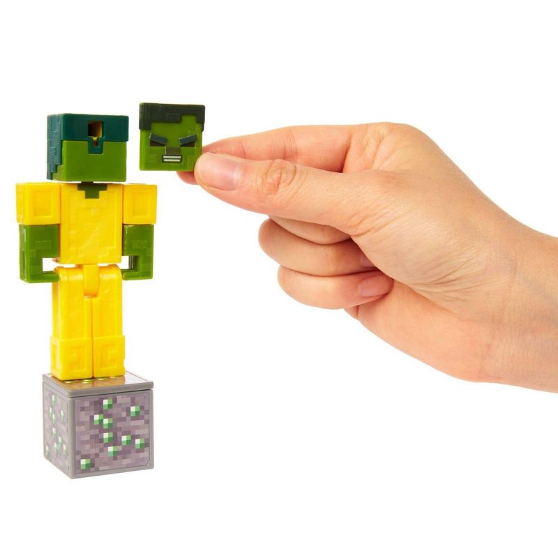 Minecraft Zombie with Gold Armor Mini Figure