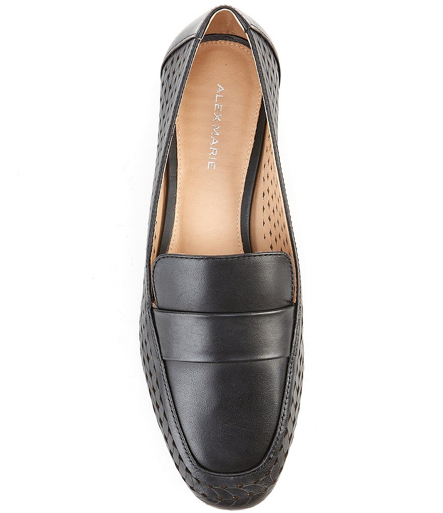 Alex Marie Arlias Perforated Woven Detail Loafers