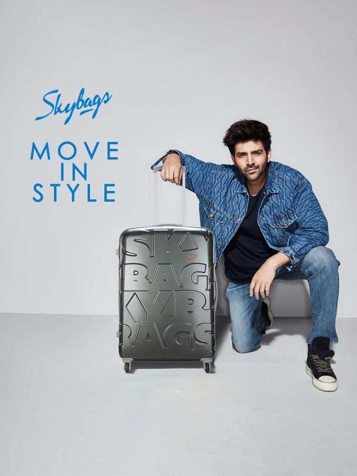 Skybags Ramp Nxt Graphite Textured Hard Large Trolley Bag - 56 cm