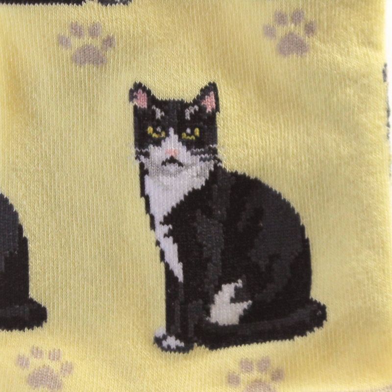 Novelty Socks 14.0" Black & White Cat Socks. Happy Tails E & S Pet  -  Socks