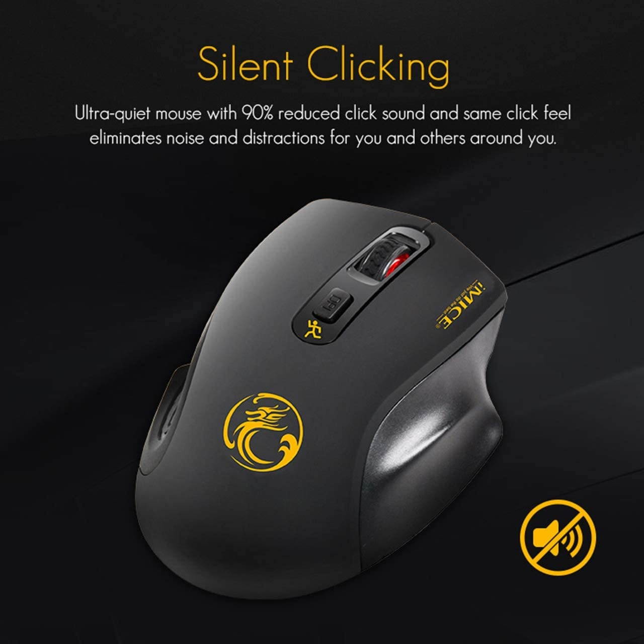 Ergonomic Wireless Silent Pc Mouse - 2.4Ghz Bluetooth Mouse Dpi Three-Speed Adjustment Comfortable to Hold Pc Gaming Mice Smart and Point-Saving Home Office Accessories (Red)