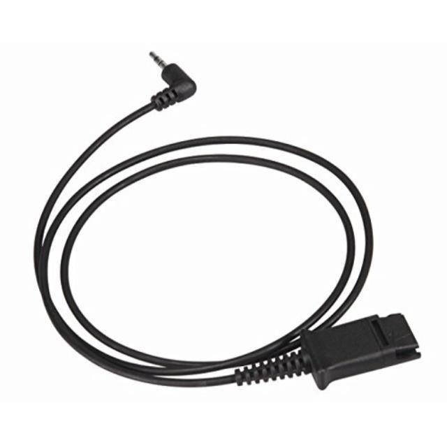 2.5mm jack to qd bottom adapter cable - compatible with plantronics or truvoice qd headsets and connects to polycom ip 320, ip3