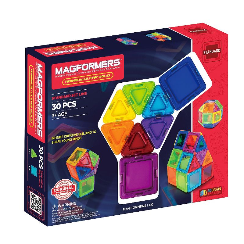 Magformers Opaque Rainbow 30 PC Set