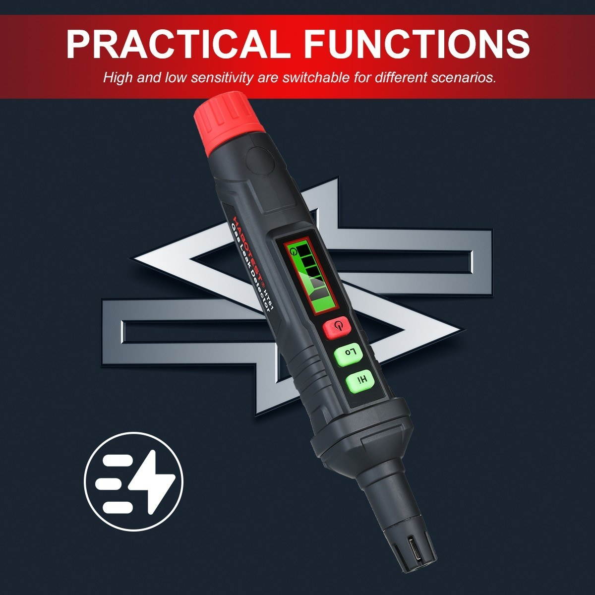 Detector with Audible and Visual Alarm for All Types of Flammable Gases Propane Methane Natural Gas