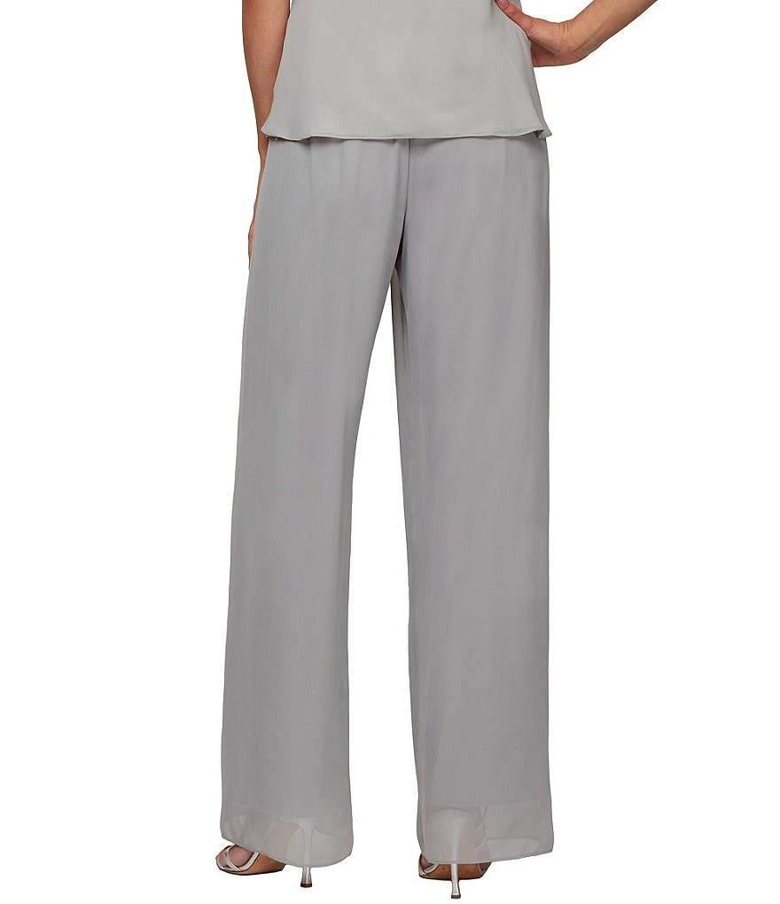 Alex Evenings Wide Leg Chiffon Pant