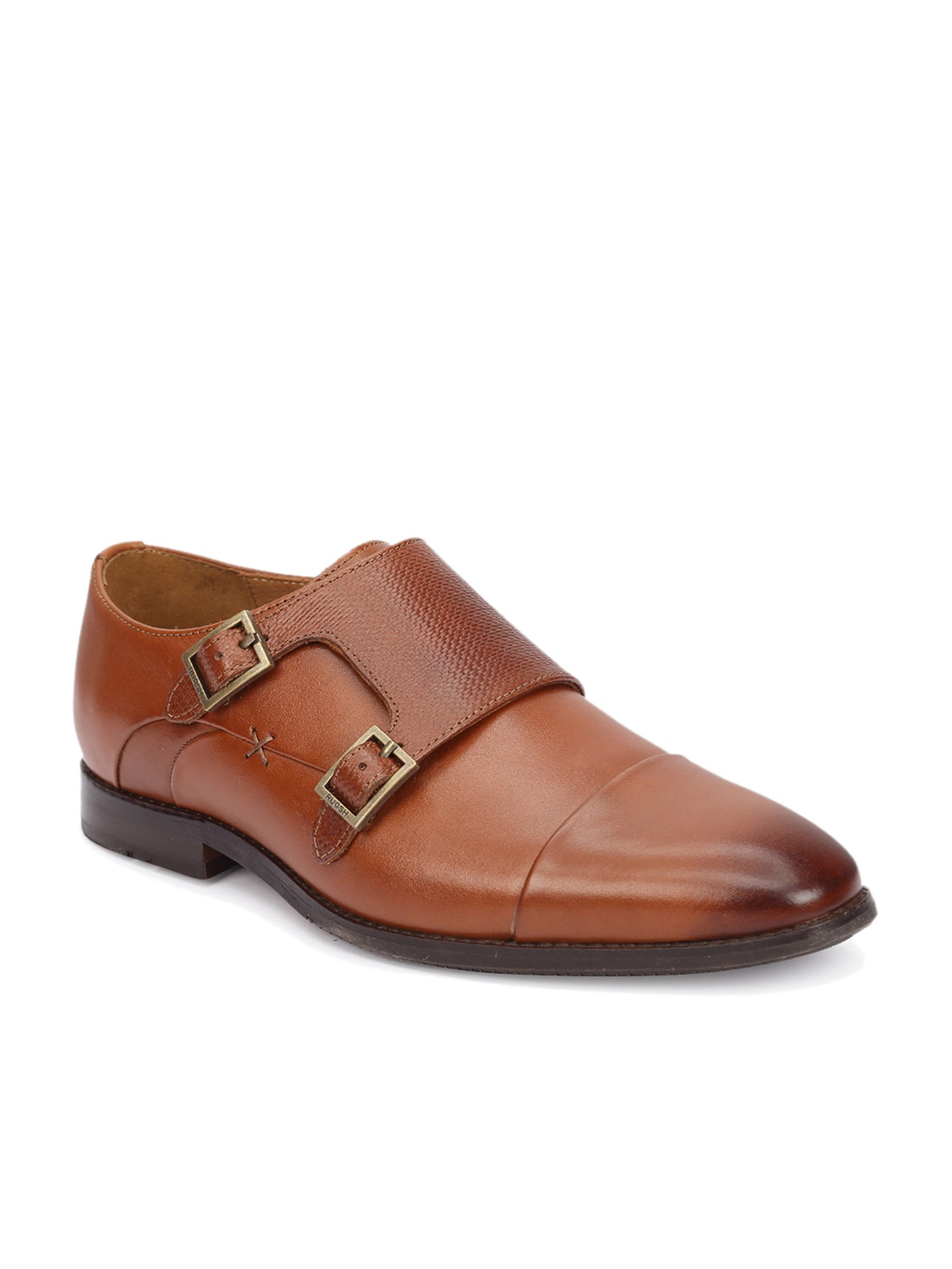 Ruosh Men's Manchester Tan Monk Shoes
