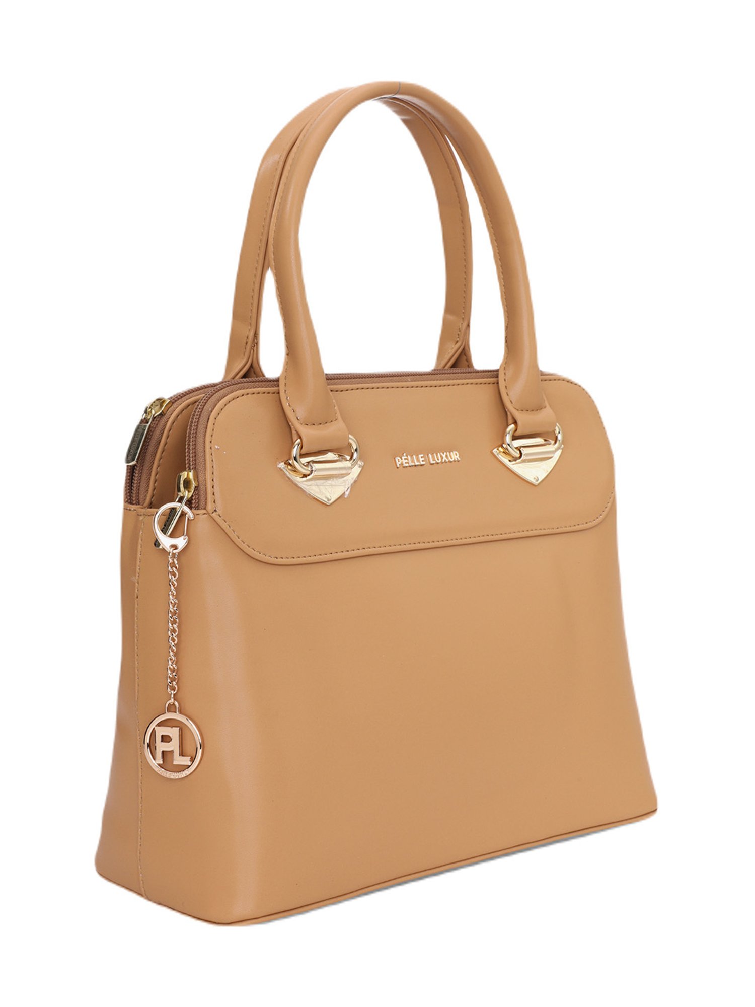 PELLE LUXUR Brown Large Isabella Satchel Handbag