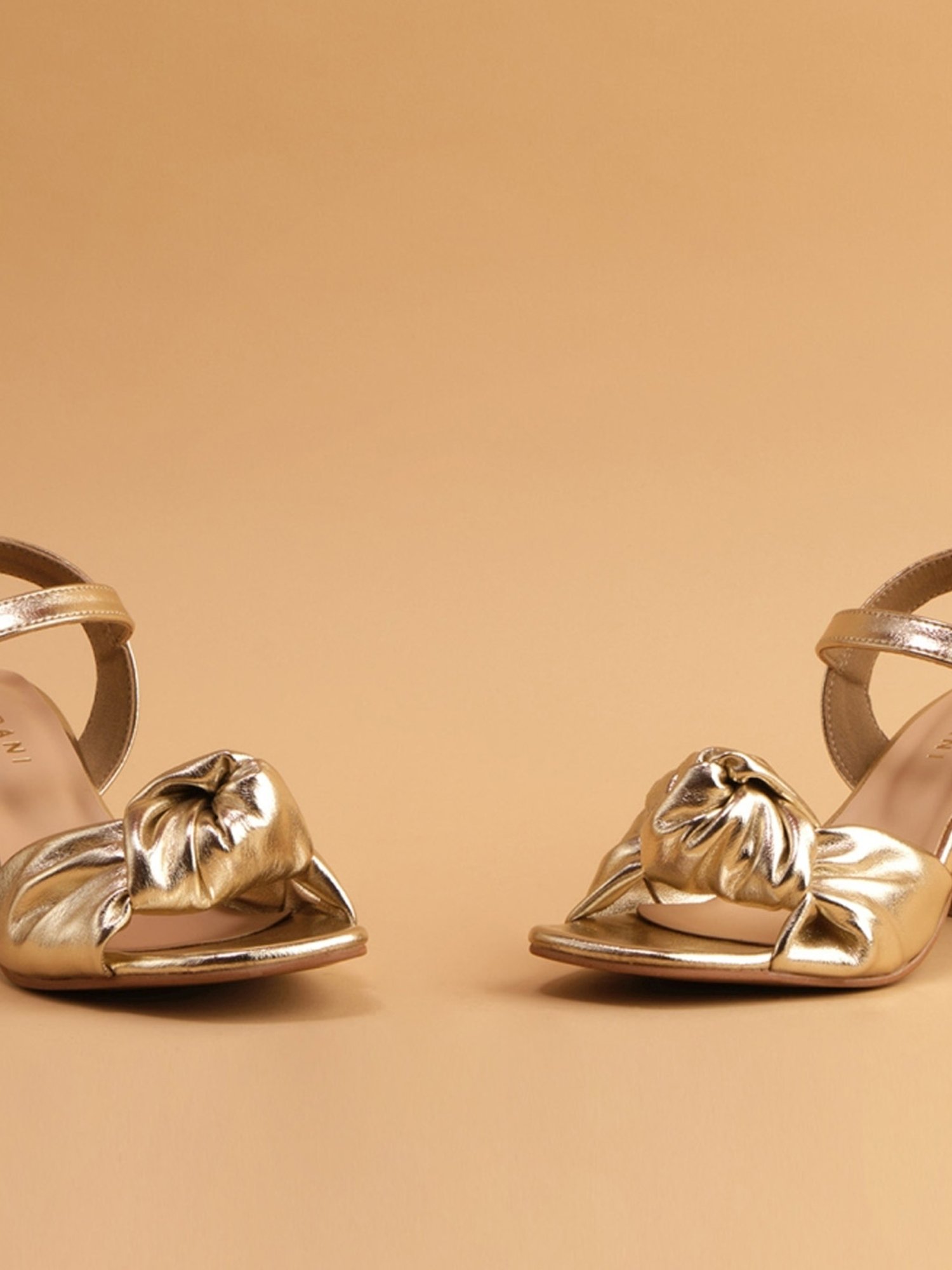 Eridani Women's Rhea Gold Ankle Strap Sandals