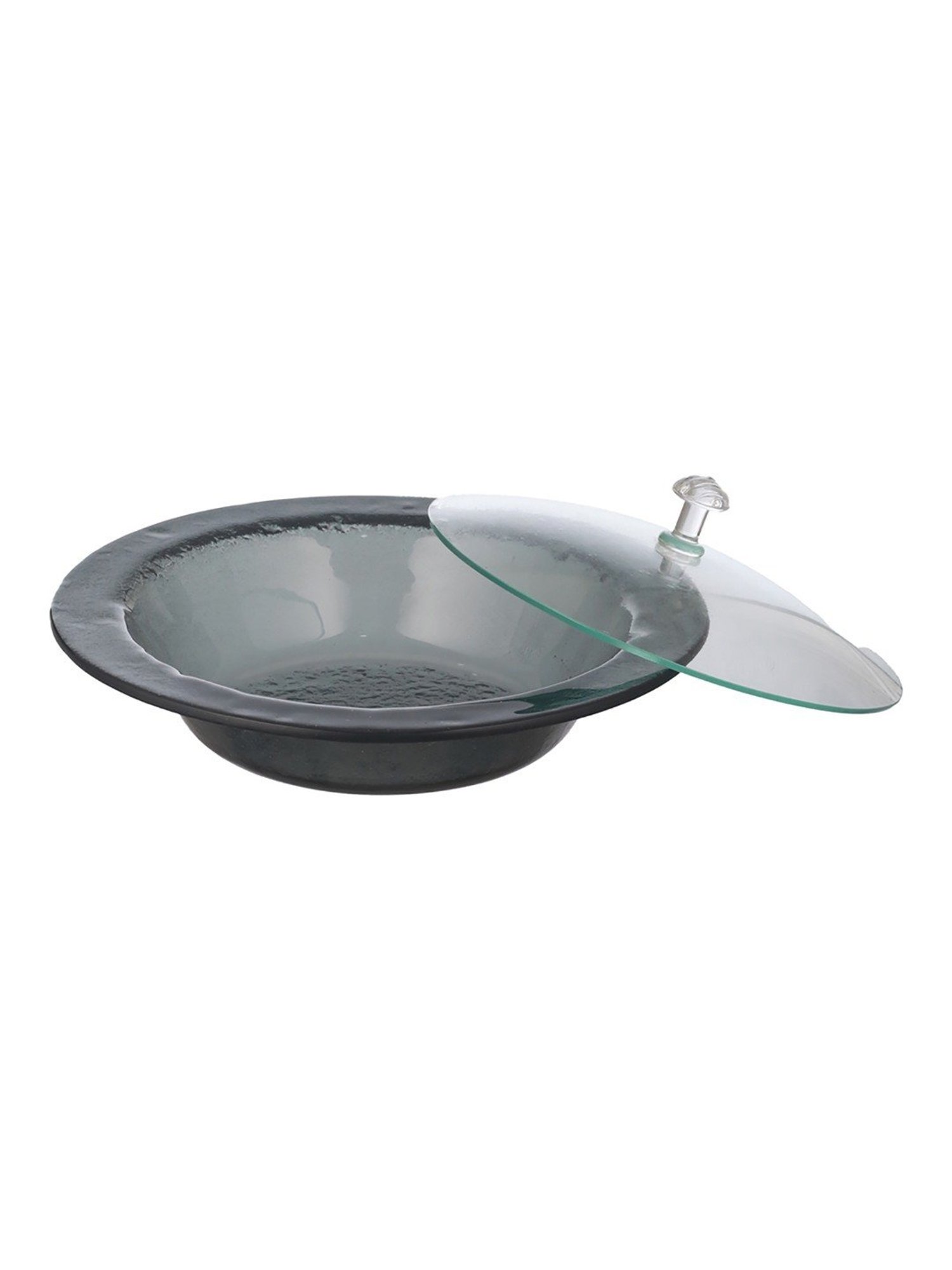 Trovea's Grey Glass Pasta Bowl with Lid