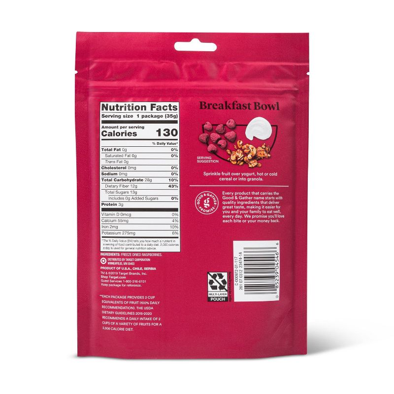 Freeze Dried Raspberries - 1.25oz - Good & Gather™