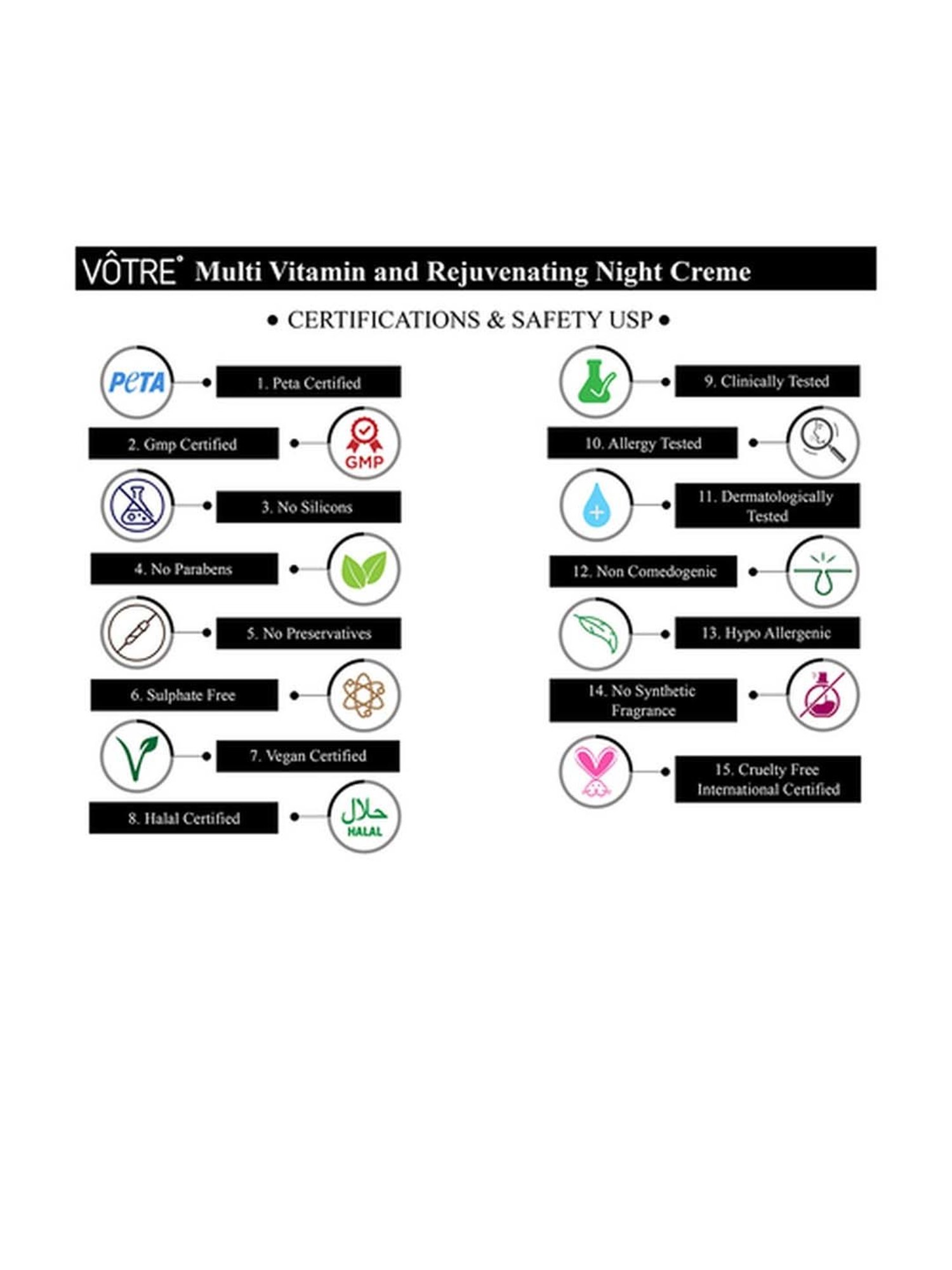 Votre Night Infusion Multi Vitamin & Rejuvenating Night Creme - 30 gm