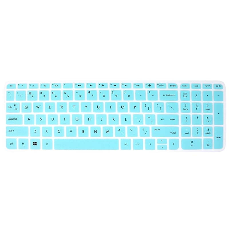 Silicone Keyboard Cover Skin for 156 HP Pavilion 15ab 15ac 15ae 15af 15an 15ak 15as 15ay 15au 15ba 15bc 15bk 15ax Series HP Envy x360 m6ae151dx m6p113dx m6w Mint Green