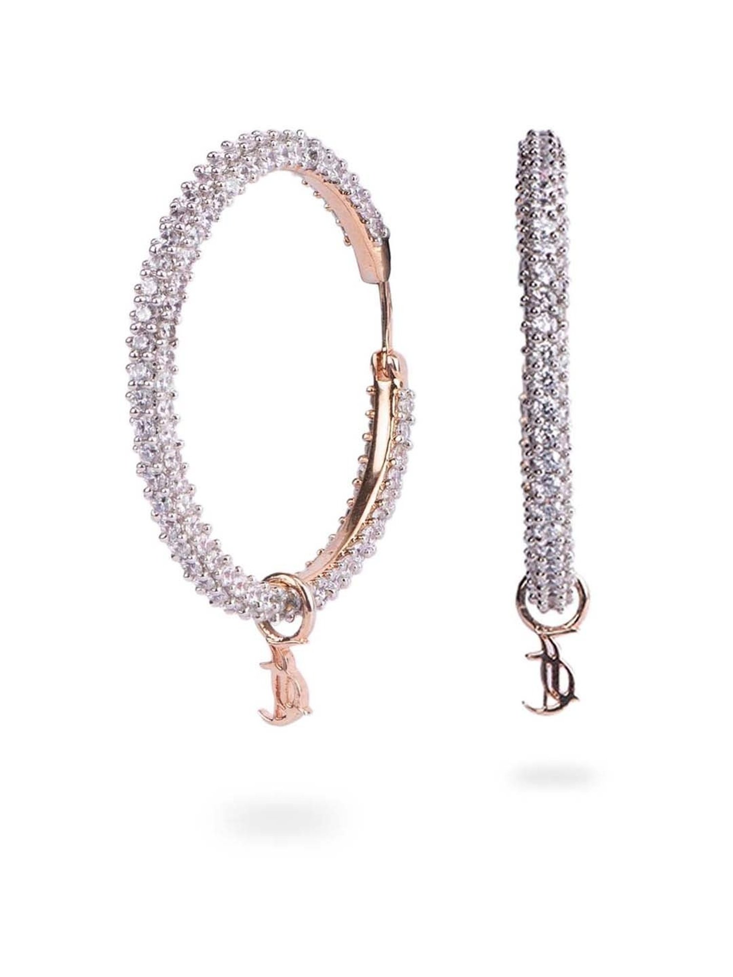 Juicy Couture Natalie White Hoop Earrings for Women