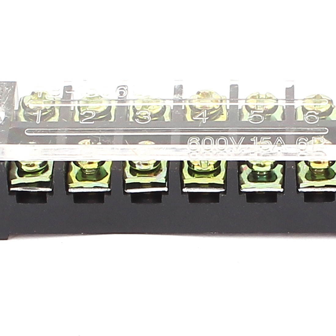 Global Bargains 10 Pcs 600V 15A 6P Screw Electric Barrier Terminal Block Cable Connector Strip