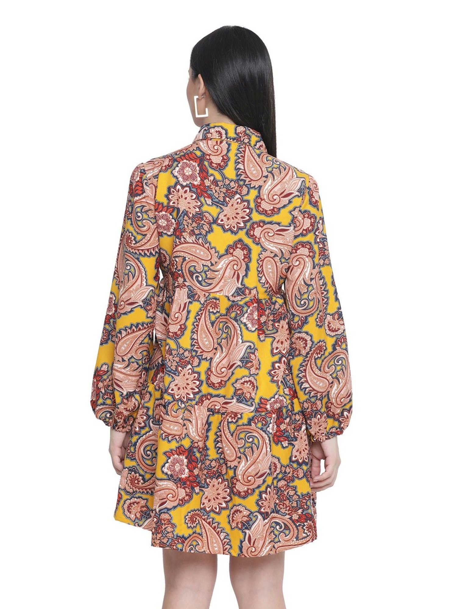 Oxolloxo Yellow Floral Print Maternity Dress