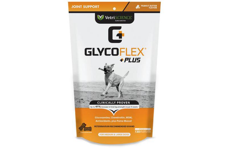 Vetriscience Laboratories GlycoFlex Plus Joint Support Bite-Sized Peanut Butter Flavor Dog Chews, 120 ct