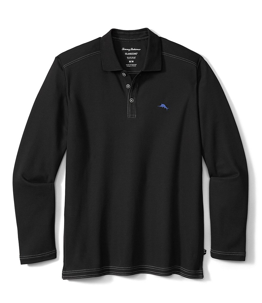 Tommy Bahama Big & Tall IslandZone Emfielder 2.0 Long-Sleeve Recycled Materials Polo Shirt