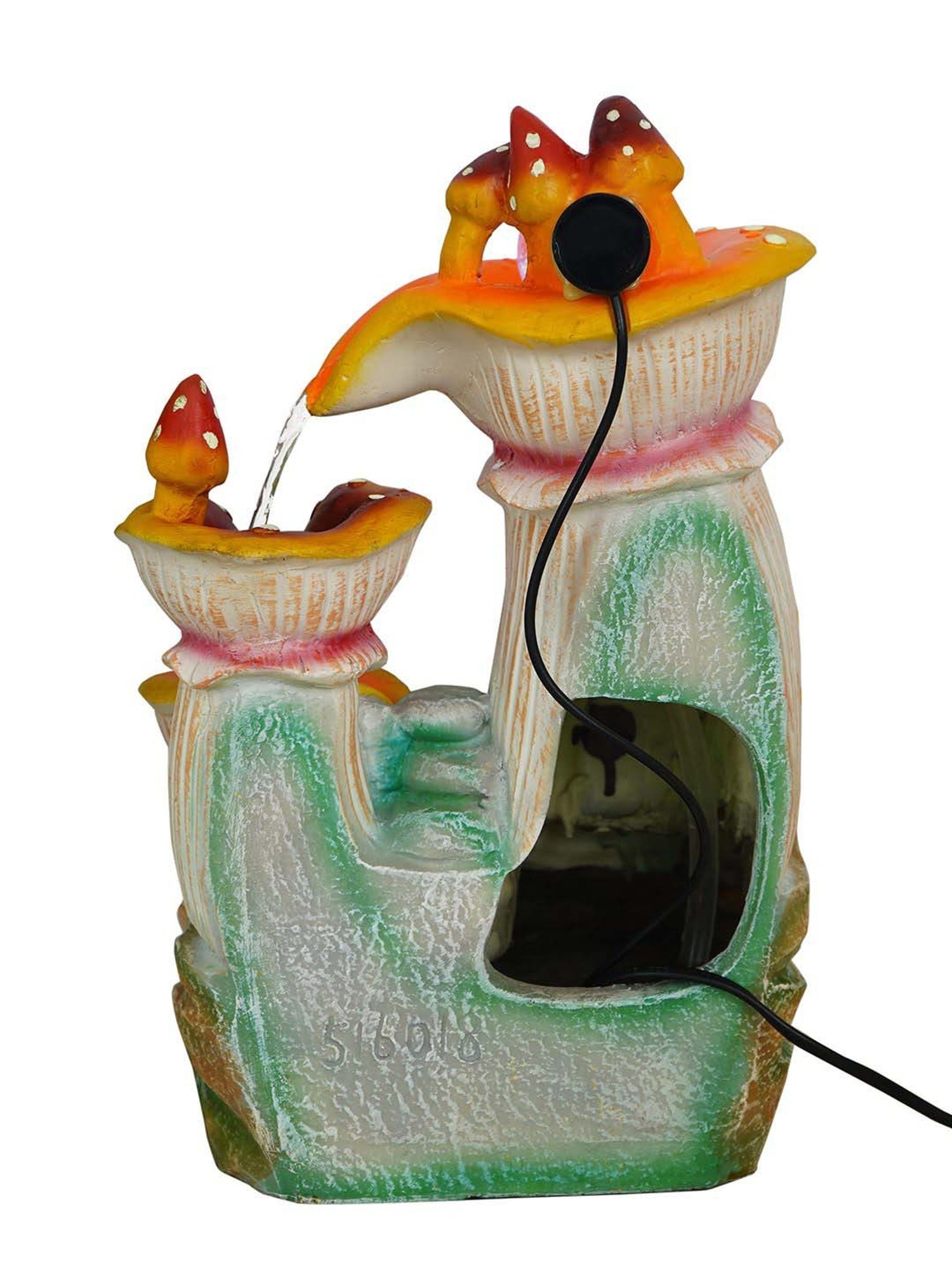 CHRONIKLE Multicolor Polyresin Table Top 3 Steps Waterfall Fountain