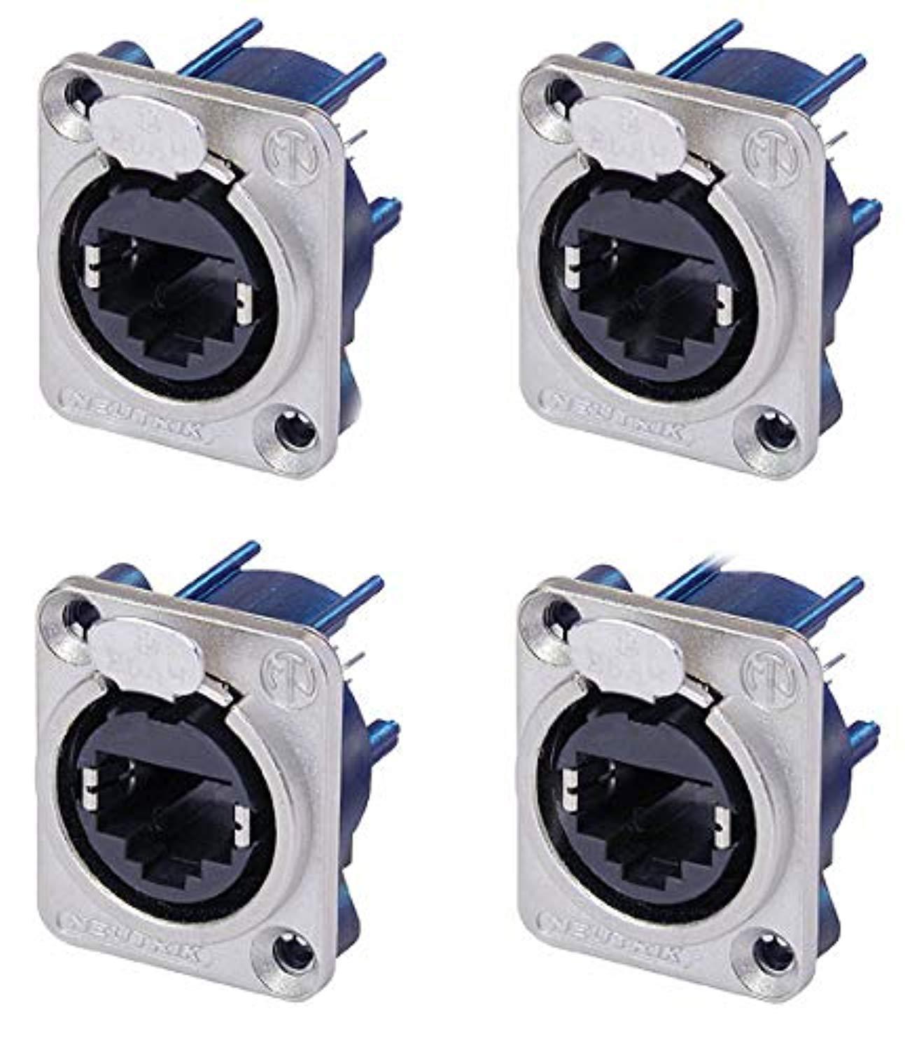 4 neutrik ne8fdv ethercon connector rj45 cat5 vertical pcb rj45 panel mount jack
