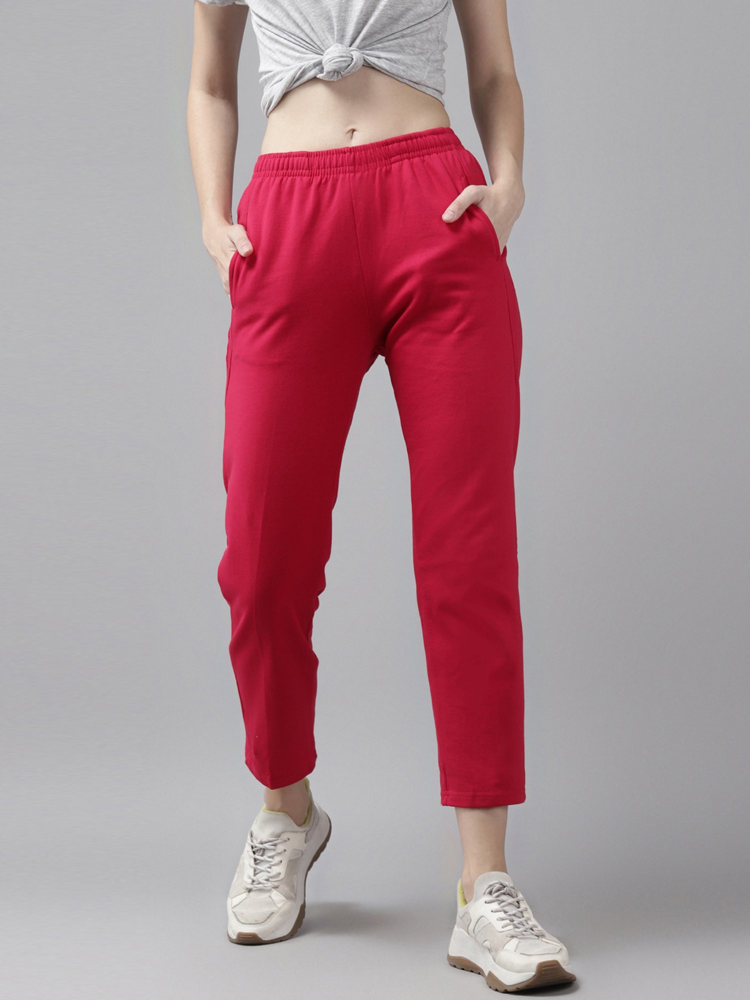 Cayman Pink Mid Rise Trackpants