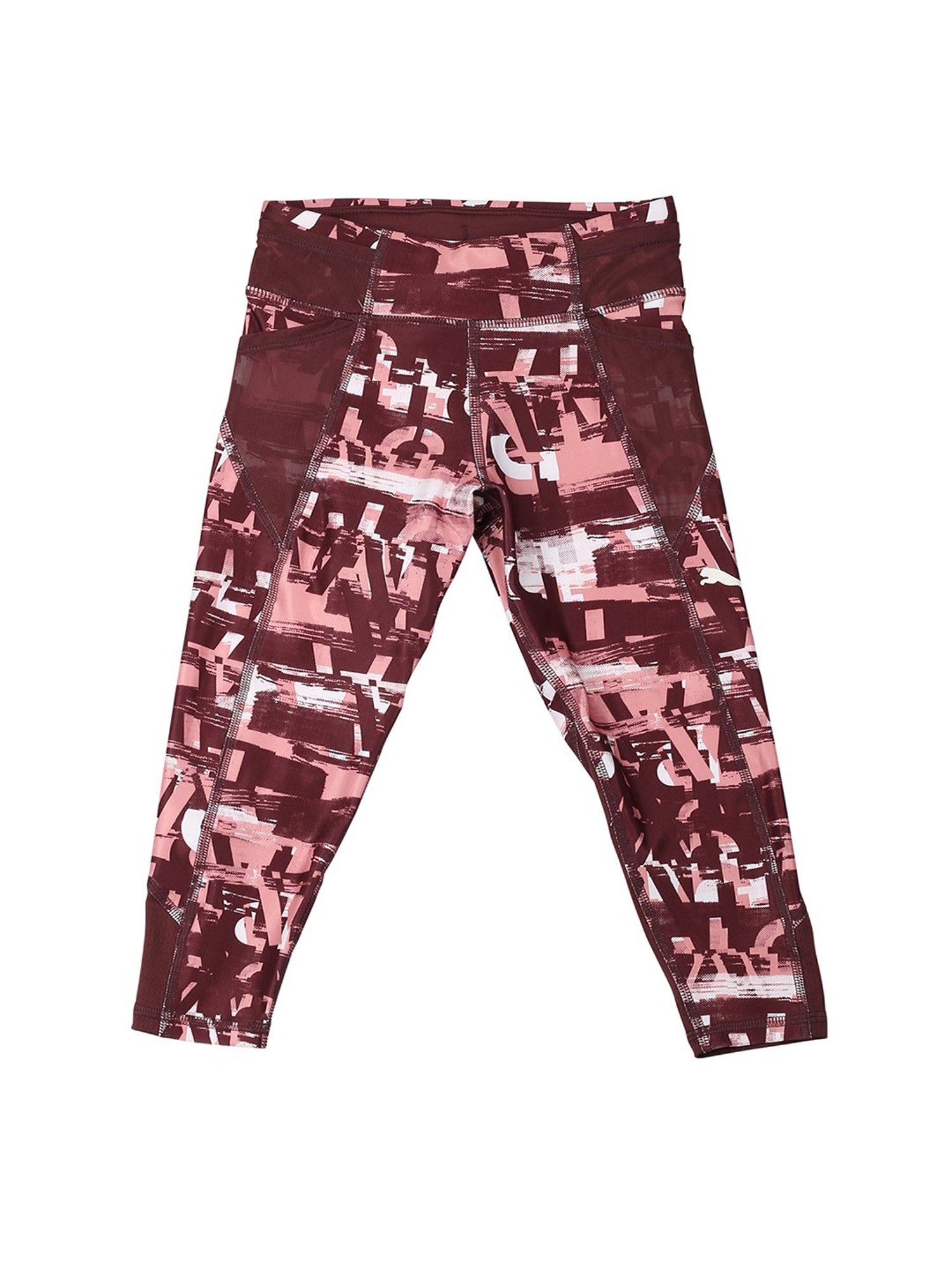 Puma Girls Runtrain Rust Printed Trackpants