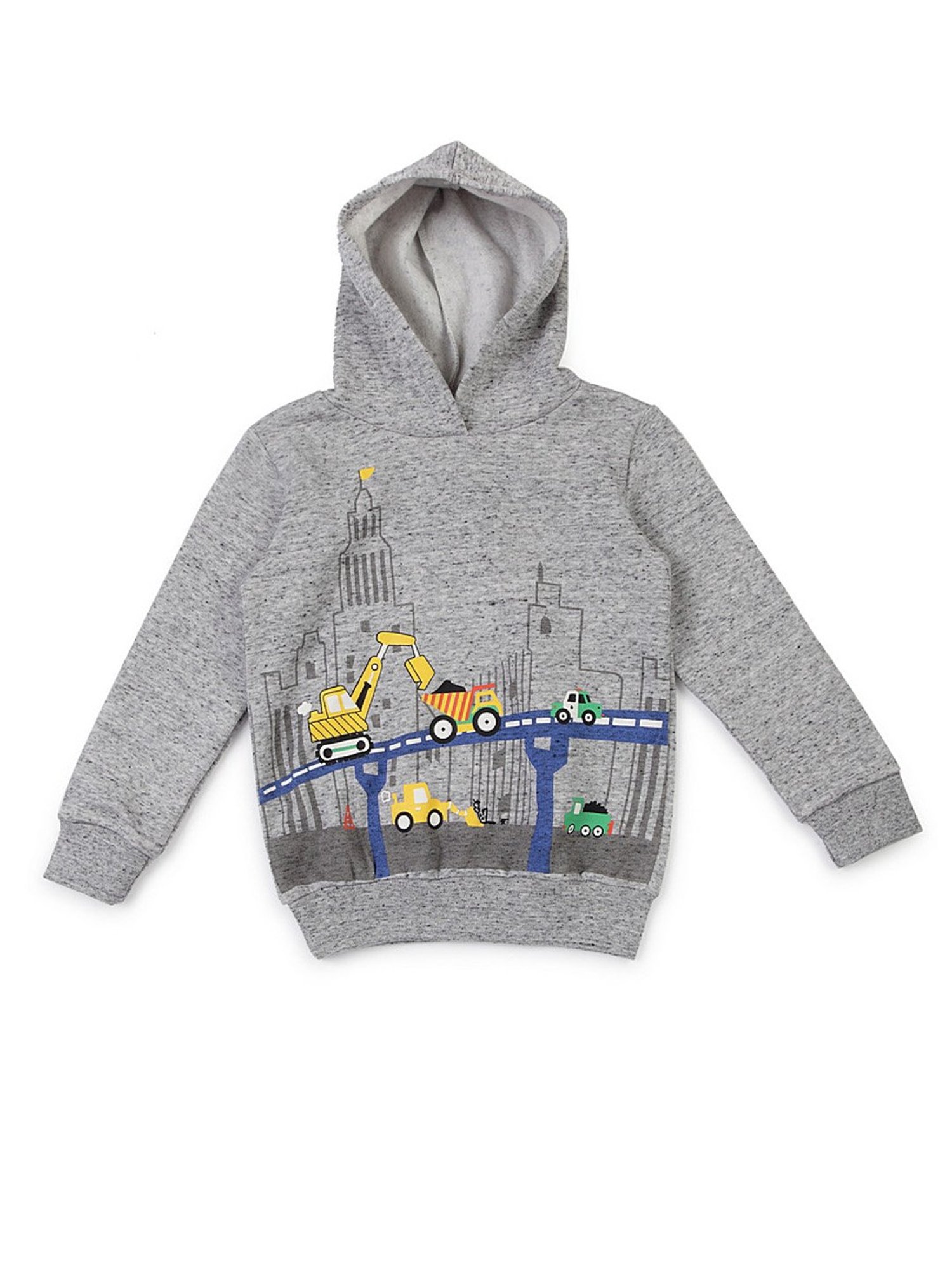 Lazy Shark Kids Grey Printed  Hoodie