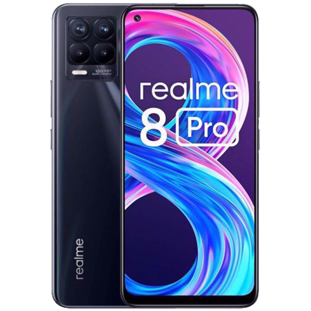 Realme 8 Pro Dual-SIM 128GB ROM + 6GB RAM (GSM Only | No CDMA) Factory Unlocked 4G/LTE Smartphone (Punk Black) - International Version