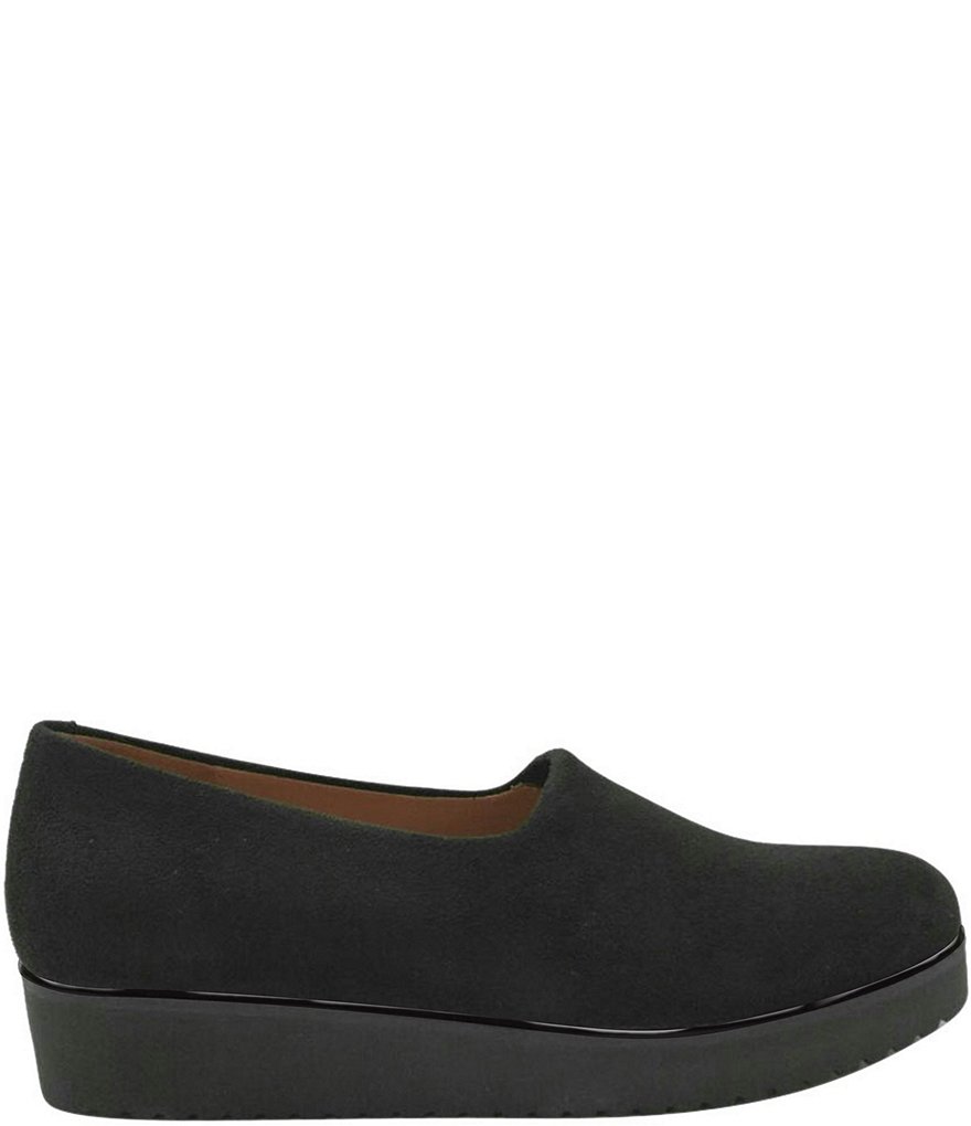 Donald Pliner Pelham Neoprene Mixed Leather Slip-On Wedge Sneakers