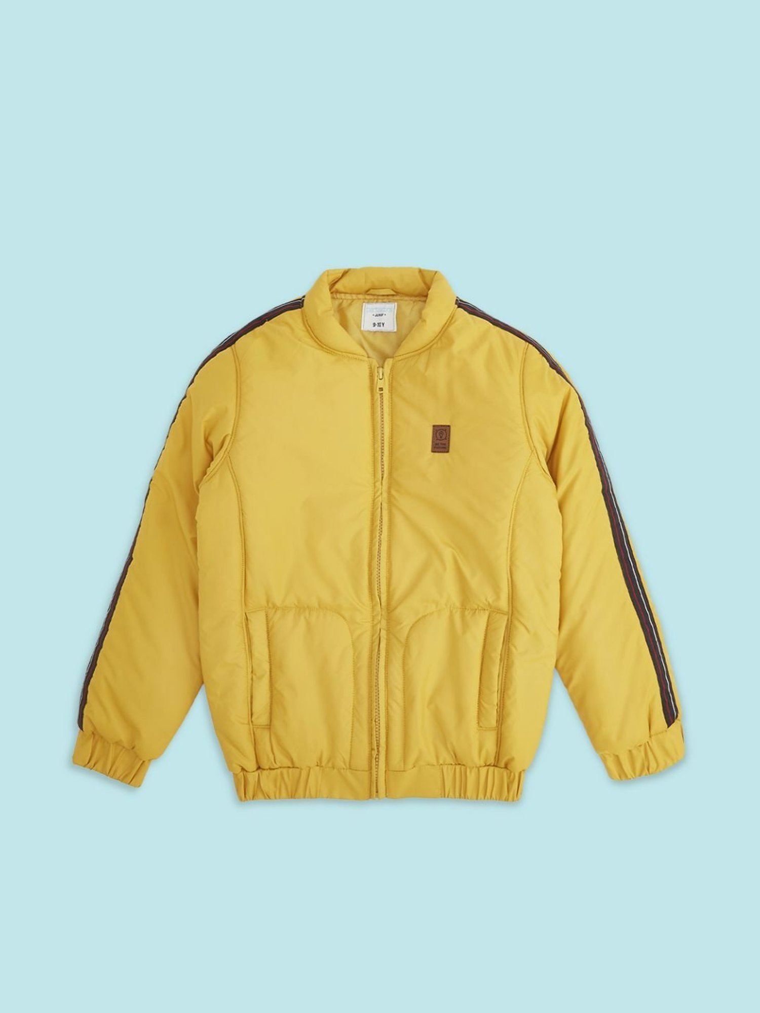 Allen Solly Junior Navy & Green Color Block Full Sleeves Jacket