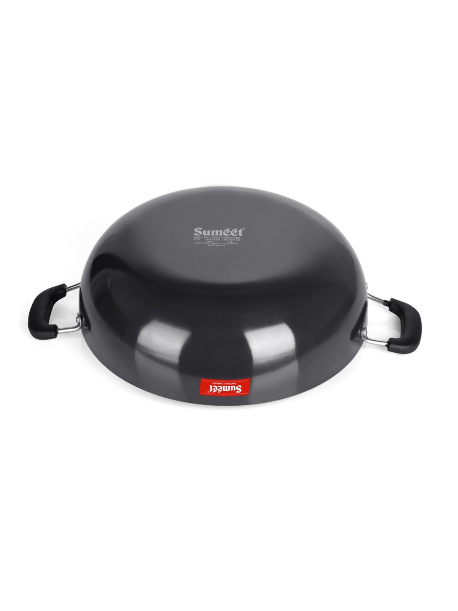 Sumeet 3mm Hard Anodized Deep kadai Big Size No. - 15 (28.5cm Dia. 4.5 LTR Capacity)