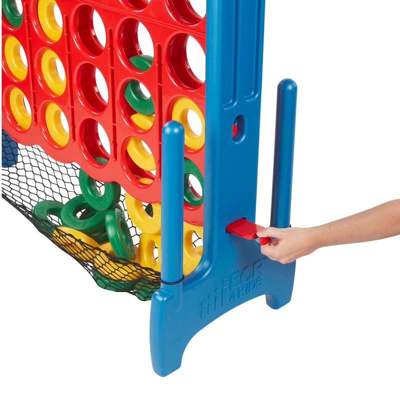 ECR4Kids Jumbo 4-to-Score Game Set with Carry Bag and Ring Net, Jumbo Connect-All-4 Game, 4 ft tall