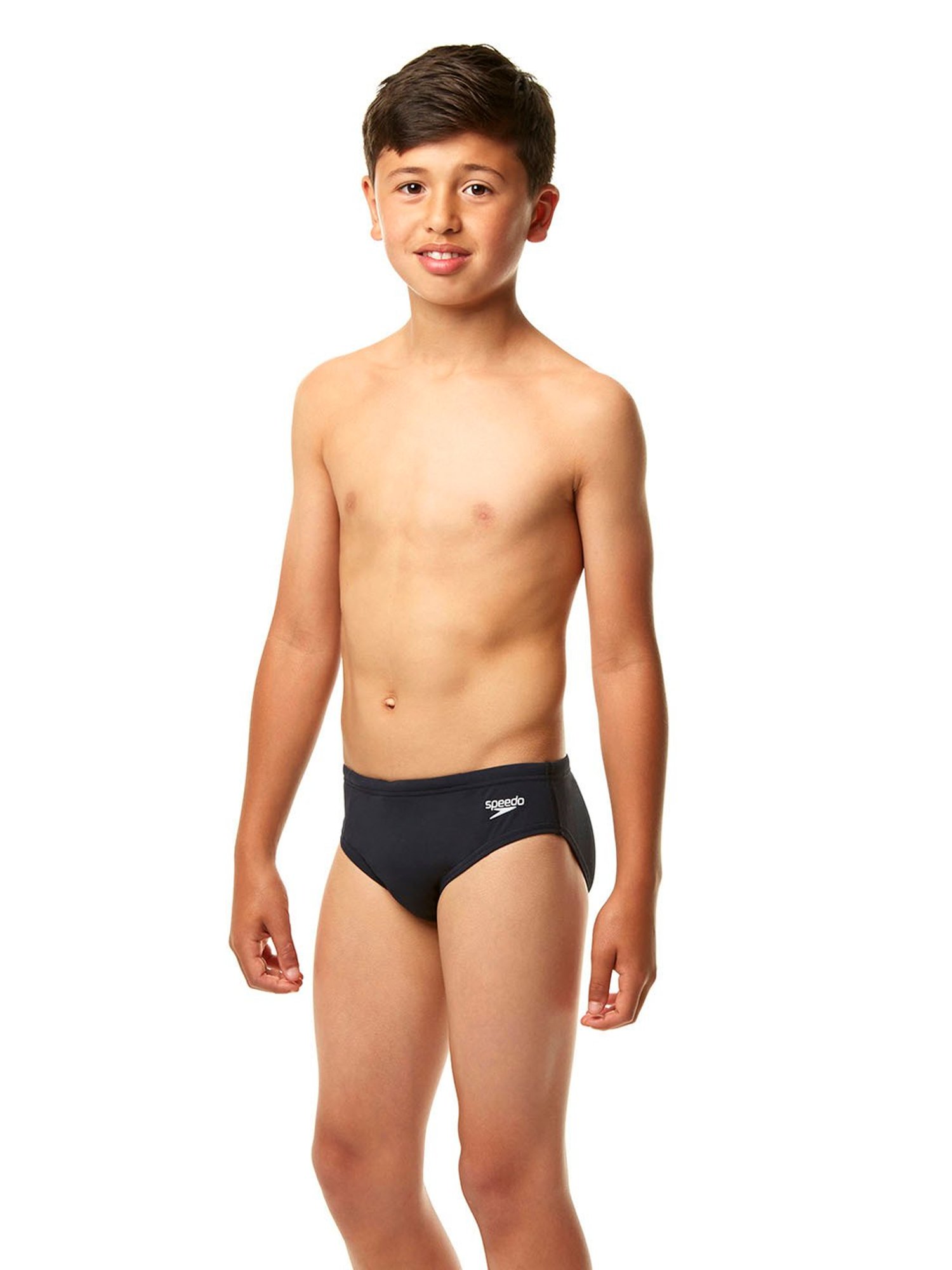 Speedo Kids Black Solid Brief