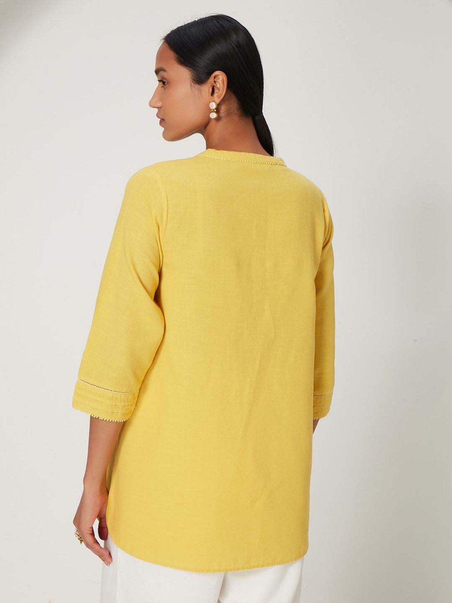 Ancestry Mustard Yellow Regular Fit Tunic