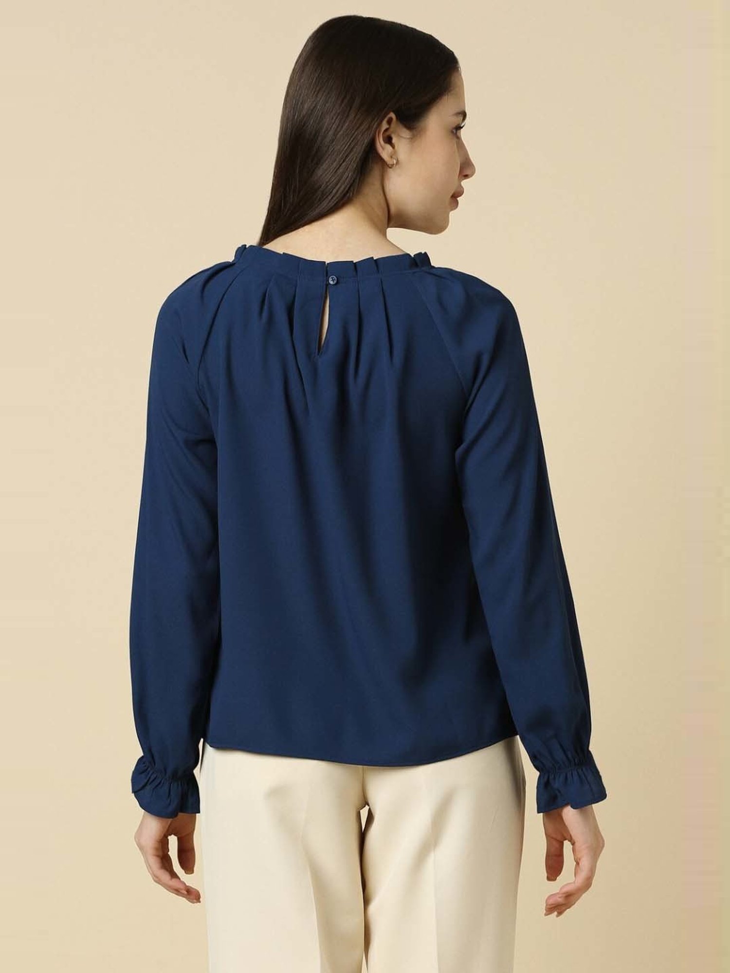 Allen Solly Navy Regular Fit Top