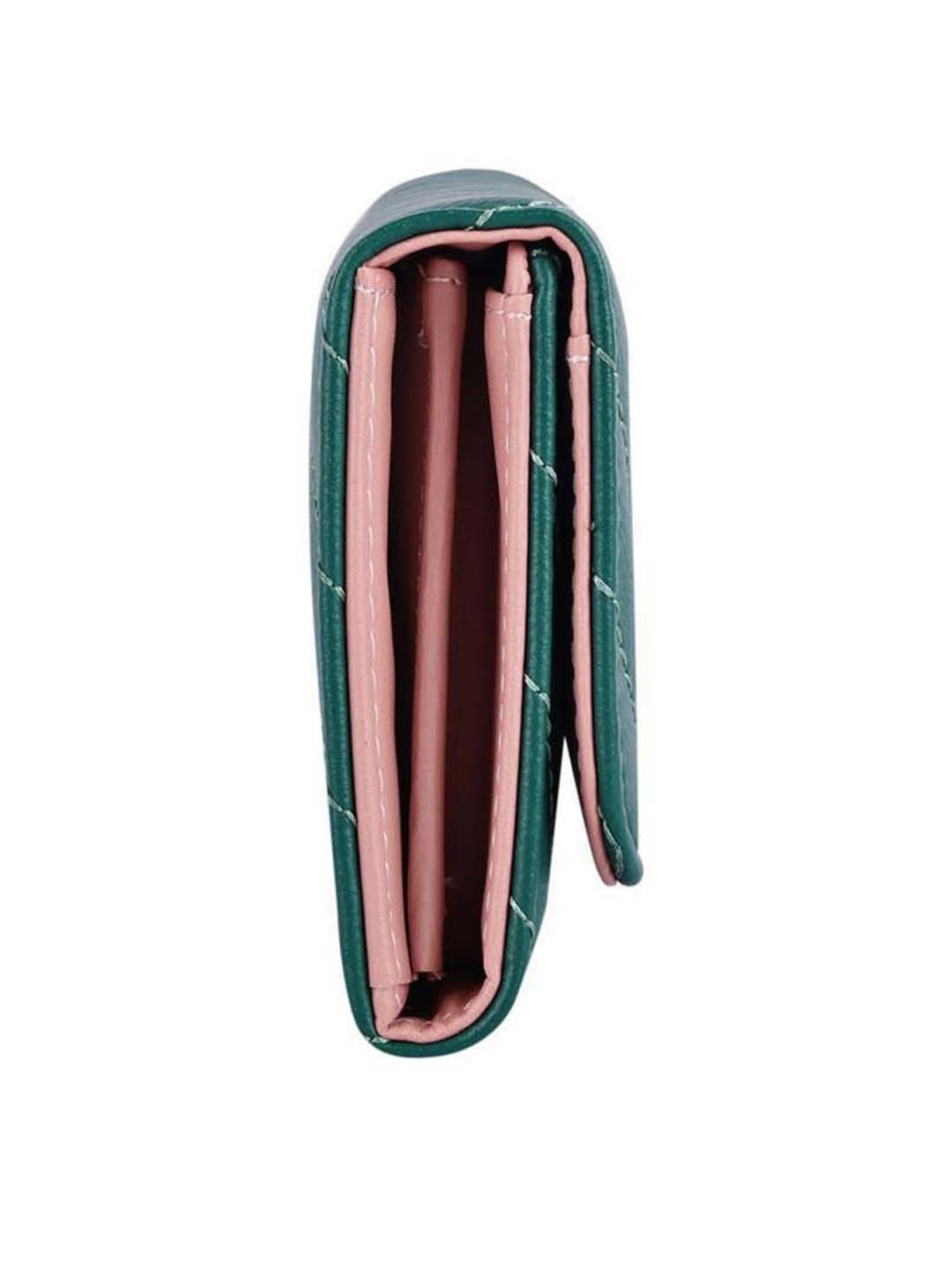 Lino Perros Green Quilted Wallet for Women