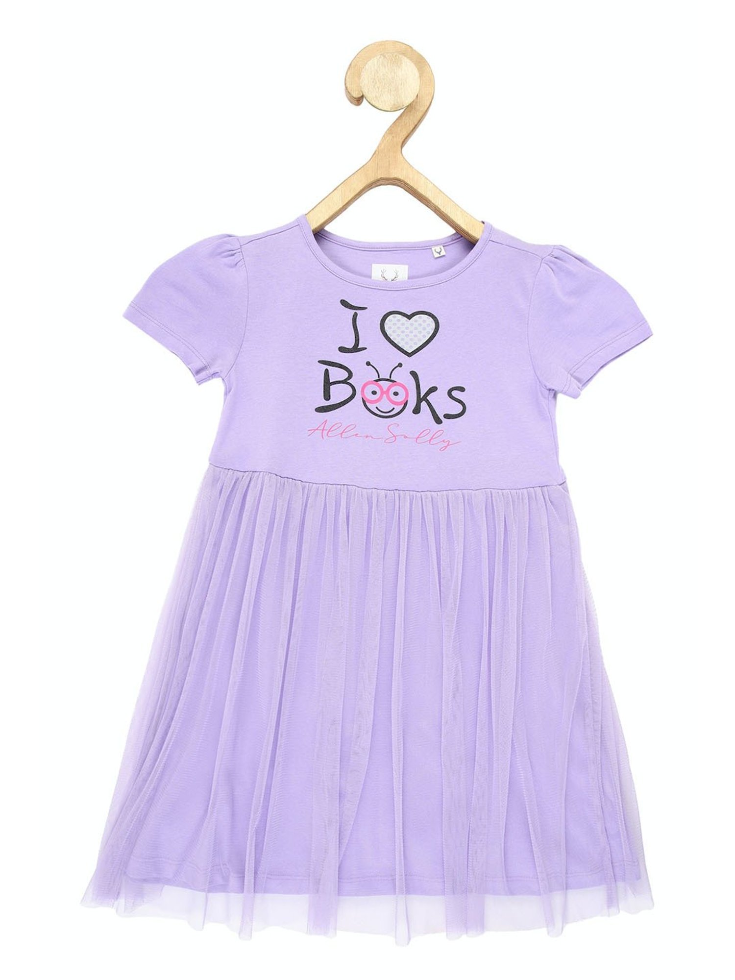 Allen Solly Kids Purple Graphic Print Frock