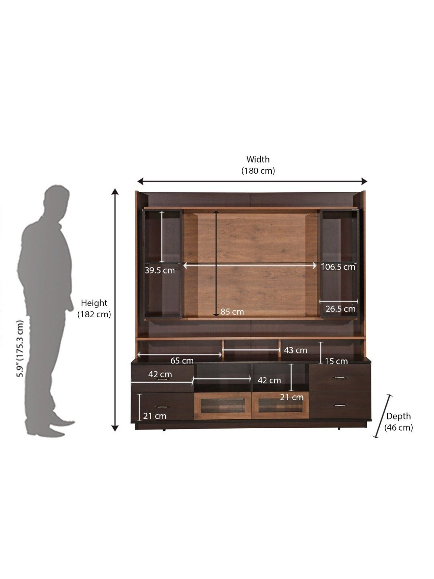 Nilkamal Cora White Engineered Wood TV Entertainment Unit with 2 Shelves