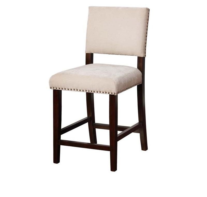 Linon Clayton Natural Washed Velvet Counter Stool