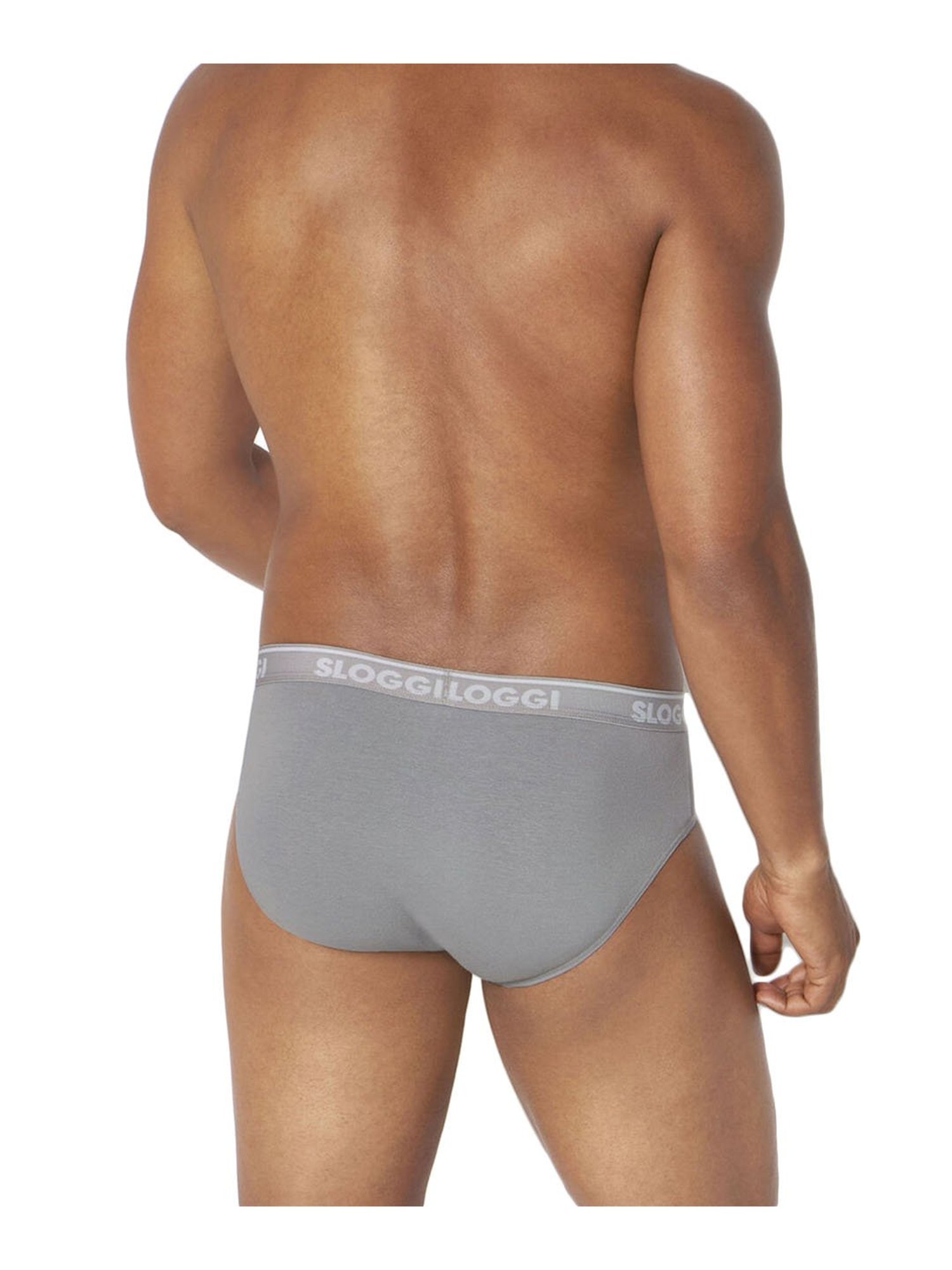 Sloggi Grey Slim Fit Briefs - Pack Of 2