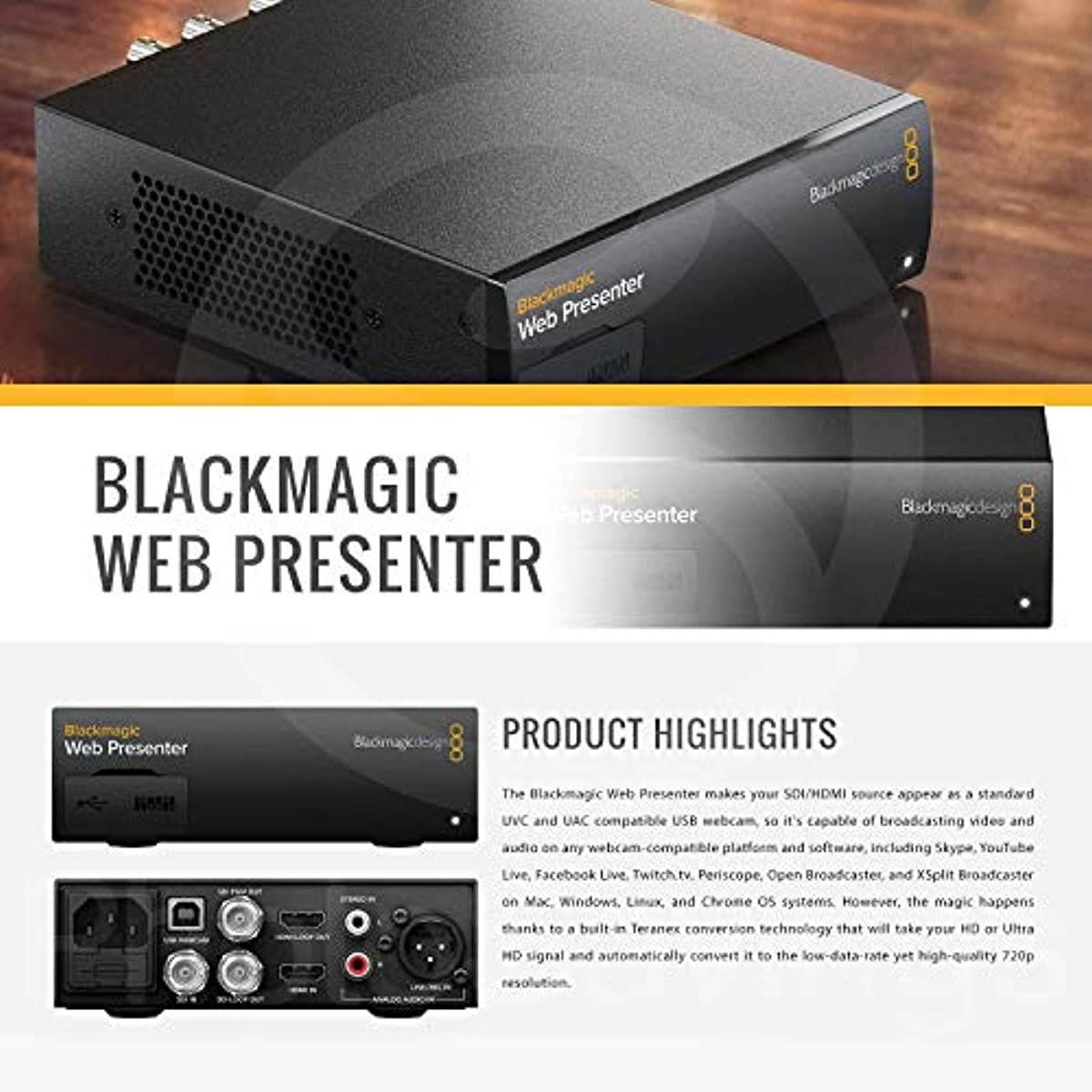 Blackmagic Design Web Presenter with Accessory Bundle