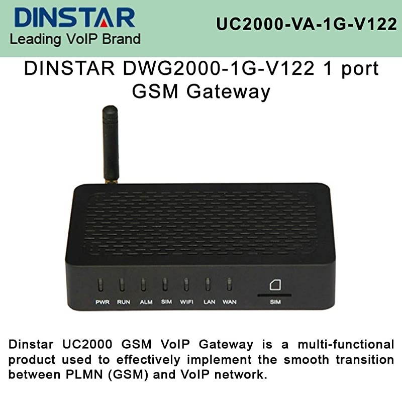 UC2000 DWG20001GV122 1 Port GSM Voip Gateway SMS
