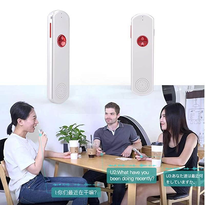 Translator,English Spanish Translator,Two Way Smart Language Translator Device,Electronic Voice Pocket Translator Supports 52 Languages for Meeting Learning Travel Business(Red)