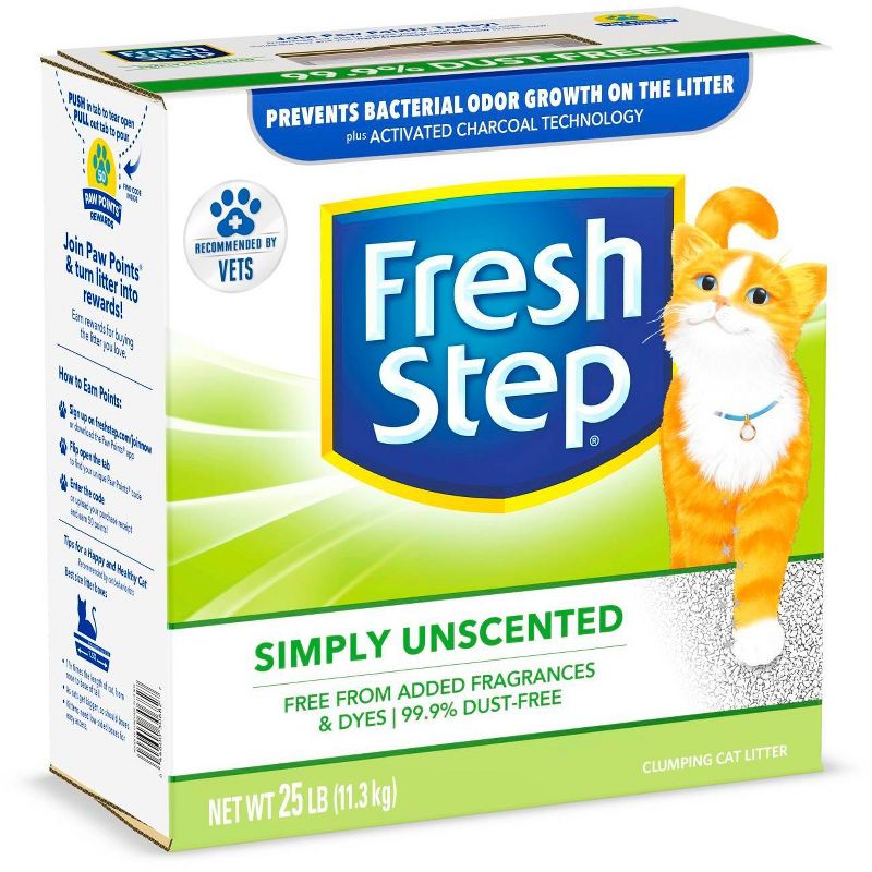 Fresh Step - Simply Unscented Litter - Clumping Cat Litter - 25lbs