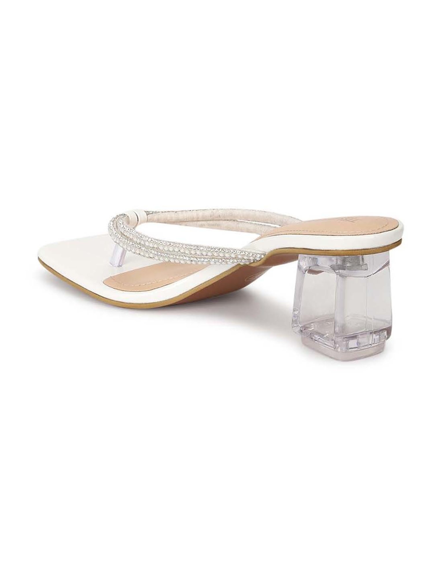 Truffle Collection Women's White Thong Sandals