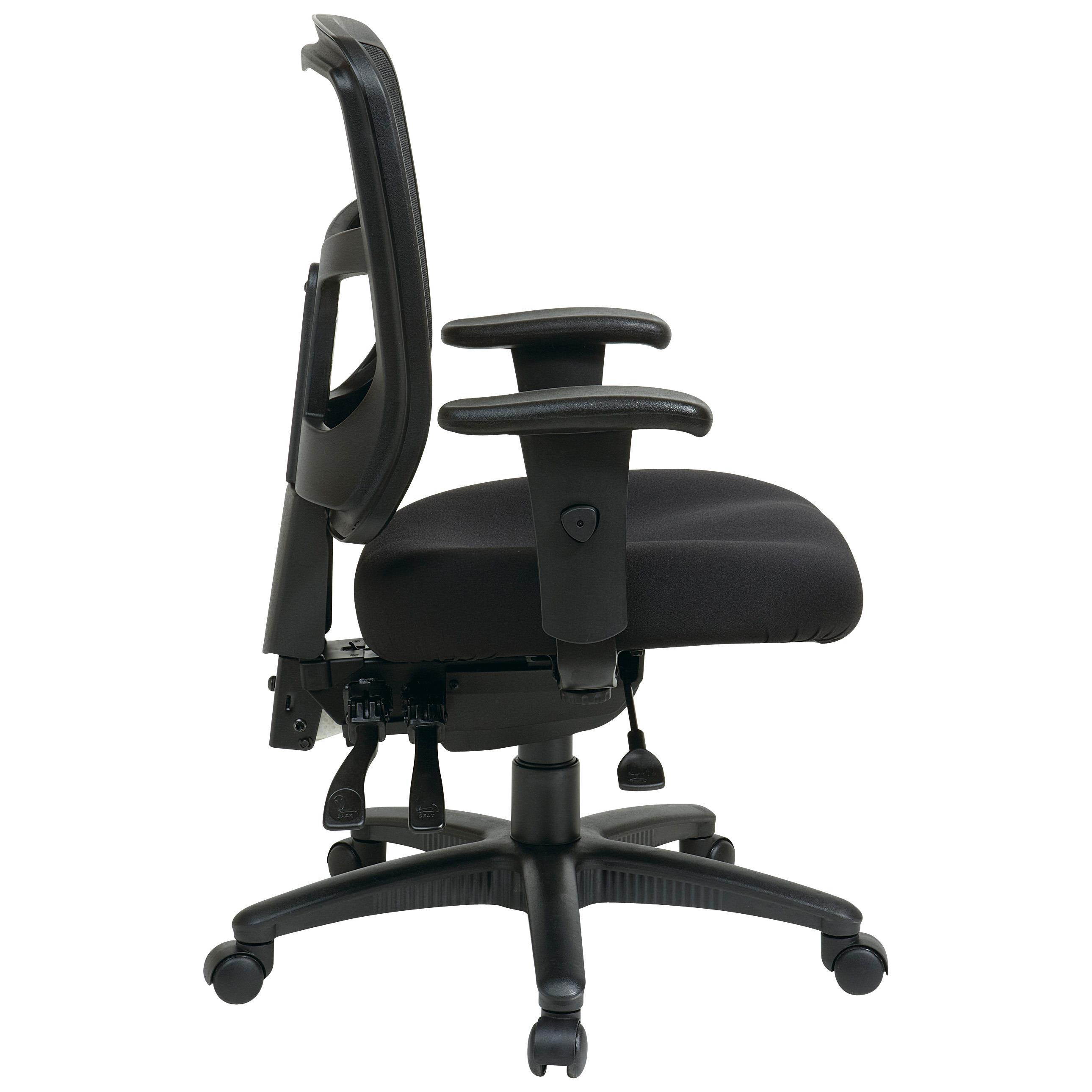 Global Leather Task Chair, Black (8993BK450/550) 