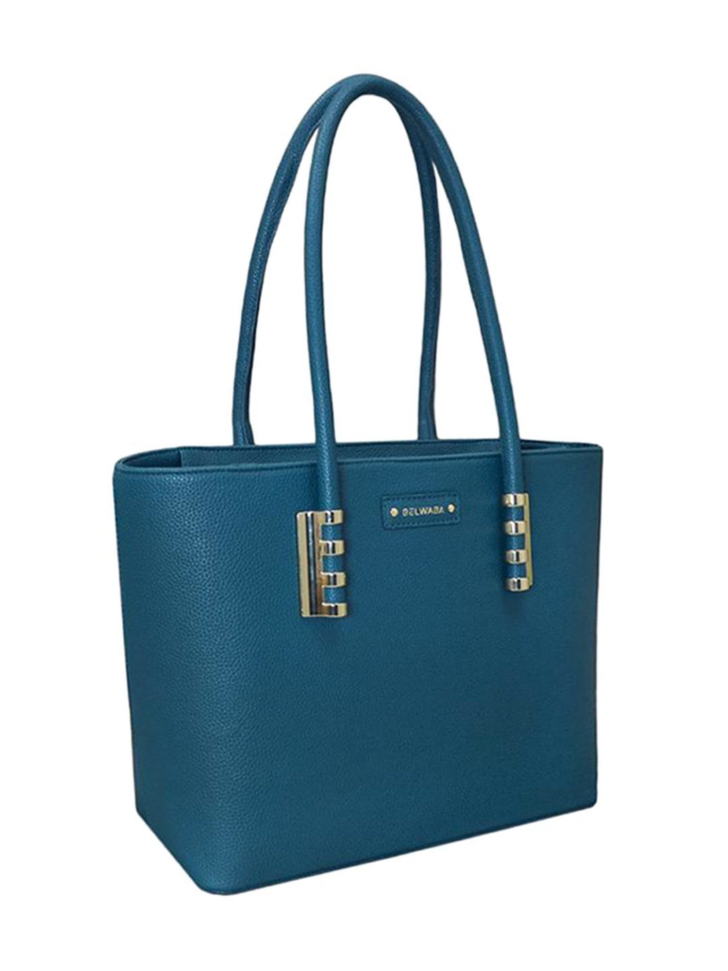 BELWABA Gabiano Blue Leather Large Tote Bag