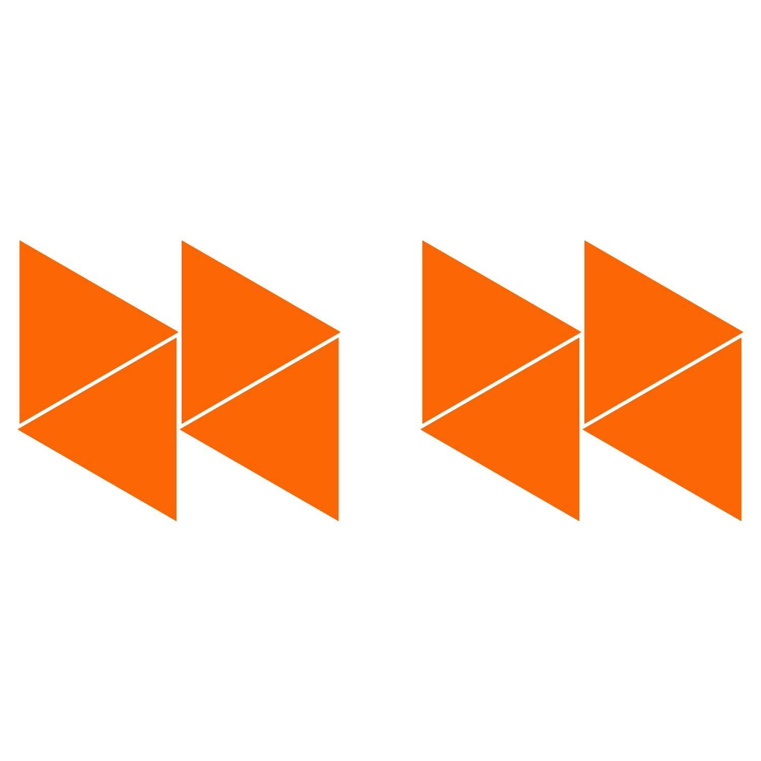 LiteMark 2 Inch Black Removable Triangle Decals - Pack of 84