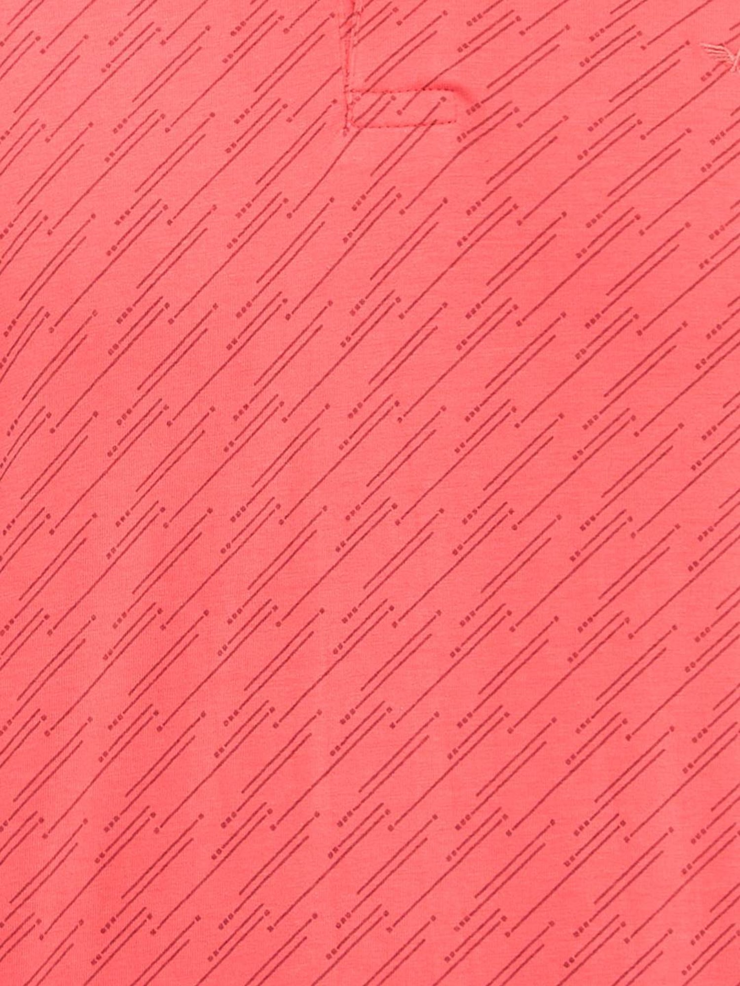 Park Avenue Red Slim Fit Printed Polo T-Shirt