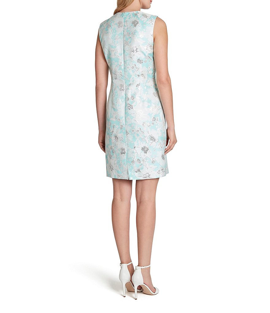 Tommy Hilfiger Paisley Chiffon Smocked Sleeveless Mock-Neck Midi A-Line Dress