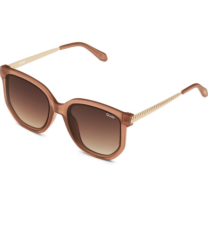 Quay Australia Coffee Run Oversized Round Cat Eye Sunglasses